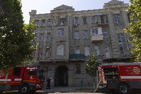 Aftermath Of Russian Drone Strike - Ukraine