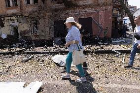 Aftermath Of Russian Drone Strike - Ukraine