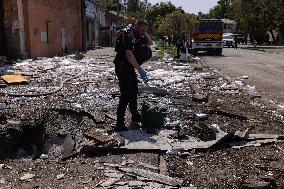 Aftermath Of Russian Drone Strike - Ukraine