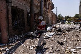 Aftermath Of Russian Drone Strike - Ukraine