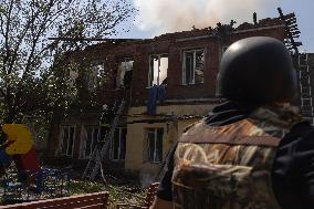 Aftermath Of Russian Drone Strike - Ukraine