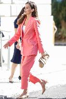 Queen Letizia At AECID - Madrid