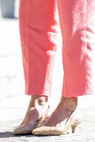 Queen Letizia At AECID - Madrid