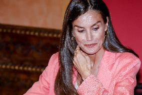 Queen Letizia At AECID - Madrid