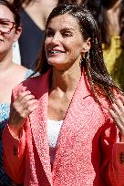 Queen Letizia At AECID - Madrid