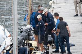 King Juan Carlos Goes Sailing With Pedro Campos - Spain