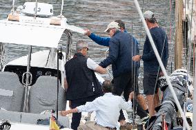 King Juan Carlos Goes Sailing With Pedro Campos - Spain
