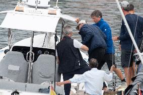 King Juan Carlos Goes Sailing With Pedro Campos - Spain