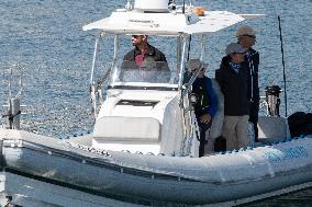 King Juan Carlos Goes Sailing With Pedro Campos - Spain