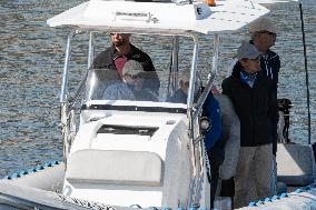 King Juan Carlos Goes Sailing With Pedro Campos - Spain
