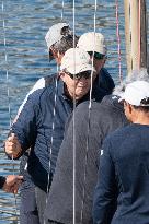 King Juan Carlos Goes Sailing With Pedro Campos - Spain