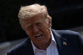 President Trump And Wife Depart White House For Texas - Washington
