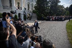 President Trump And Wife Depart White House For Texas - Washington