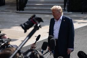 President Trump And Wife Depart White House For Texas - Washington