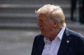 President Trump And Wife Depart White House For Texas - Washington