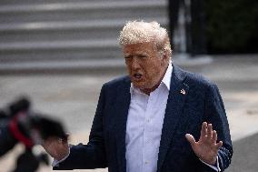 President Trump And Wife Depart White House For Texas - Washington