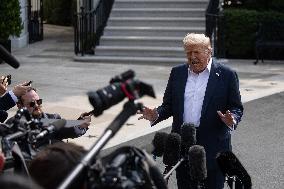 President Trump And Wife Depart White House For Texas - Washington