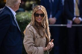 President Trump And Wife Depart White House For Texas - Washington