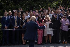 President Trump And Wife Depart White House For Texas - Washington