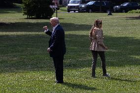 President Trump And Wife Depart White House For Texas - Washington
