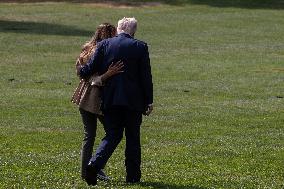 President Trump And Wife Depart White House For Texas - Washington