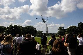 President Trump And Wife Depart White House For Texas - Washington