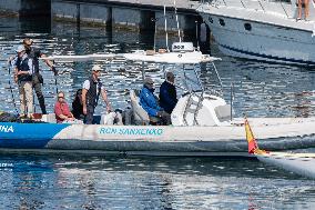 King Juan Carlos Enjoys A Day At The Regatta - Sanxenxo
