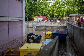 Rainfall Caused By The Storm In The Province Of Barcelona
