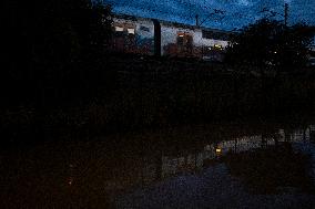 Rainfall Caused By The Storm In The Province Of Barcelona