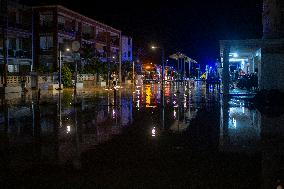 Rainfall Caused By The Storm In The Province Of Barcelona