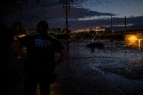 Rainfall Caused By The Storm In The Province Of Barcelona