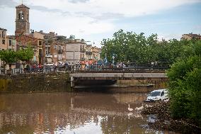 Rainfall Caused By The Storm In The Province Of Barcelona