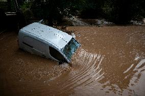 Rainfall Caused By The Storm In The Province Of Barcelona