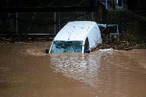 Rainfall Caused By The Storm In The Province Of Barcelona