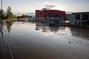 Rainfall Caused By The Storm In The Province Of Barcelona