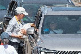 King Juan Carlos Goes Sailing With Infanta Elena - Sanxenxo