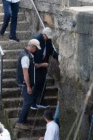King Juan Carlos Goes Sailing With Infanta Elena - Sanxenxo