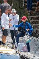 King Juan Carlos Goes Sailing With Infanta Elena - Sanxenxo