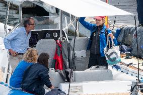 King Juan Carlos Goes Sailing With Infanta Elena - Sanxenxo