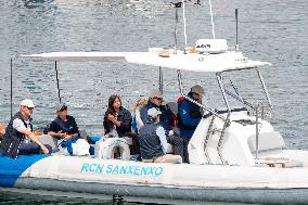 King Juan Carlos Goes Sailing With Infanta Elena - Sanxenxo