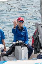 King Juan Carlos Goes Sailing With Infanta Elena - Sanxenxo