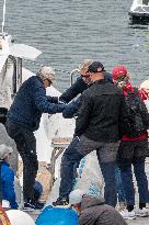 King Juan Carlos Goes Sailing With Infanta Elena - Sanxenxo