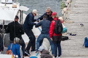 King Juan Carlos Goes Sailing With Infanta Elena - Sanxenxo