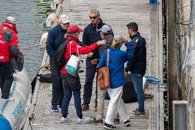 King Juan Carlos Goes Sailing With Infanta Elena - Sanxenxo