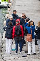 King Juan Carlos Goes Sailing With Infanta Elena - Sanxenxo