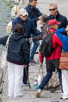 King Juan Carlos Goes Sailing With Infanta Elena - Sanxenxo