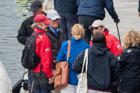 King Juan Carlos Goes Sailing With Infanta Elena - Sanxenxo