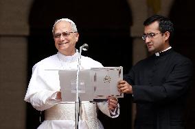 Pope Leo XIV Leads The Angelus Prayer In Castel Gandolfo