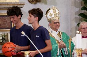 Pope Leo XIV Leads Sunday Mass In Castel Gandolfo