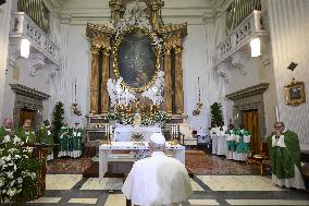 Pope Leo XIV Leads Sunday Mass In Castel Gandolfo